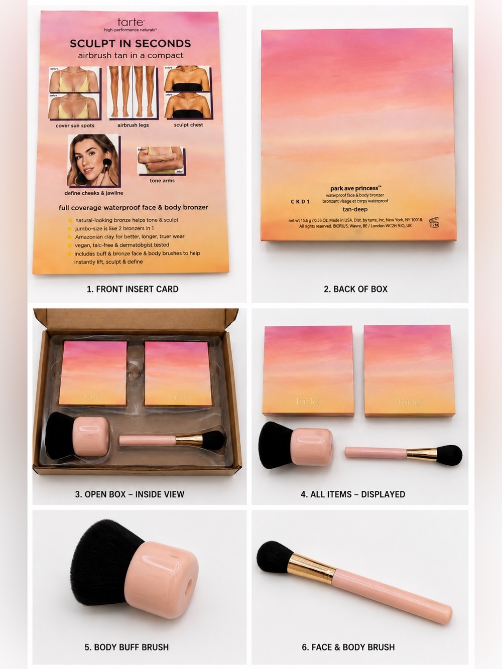 Tarte Sculpt In Seconds Park Ave. Princess Tan Deep Bronzer Sculpting Kit